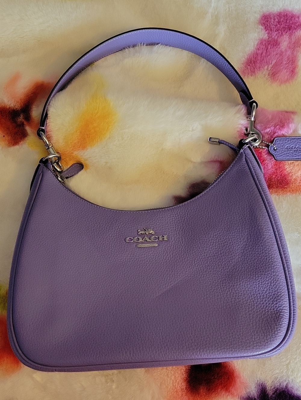 Coach Lavender Purple Leather Shoulder Bag